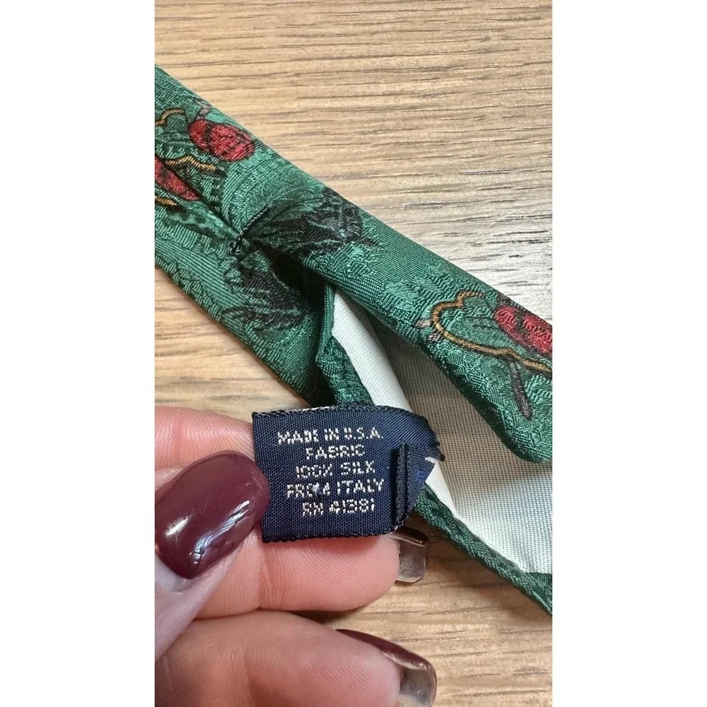 Polo Ralph Lauren Vintage Hand Made Silk Tie Italy Equestrian Horse Head